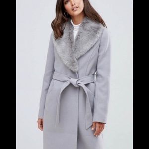ASOS fully lined belted coat